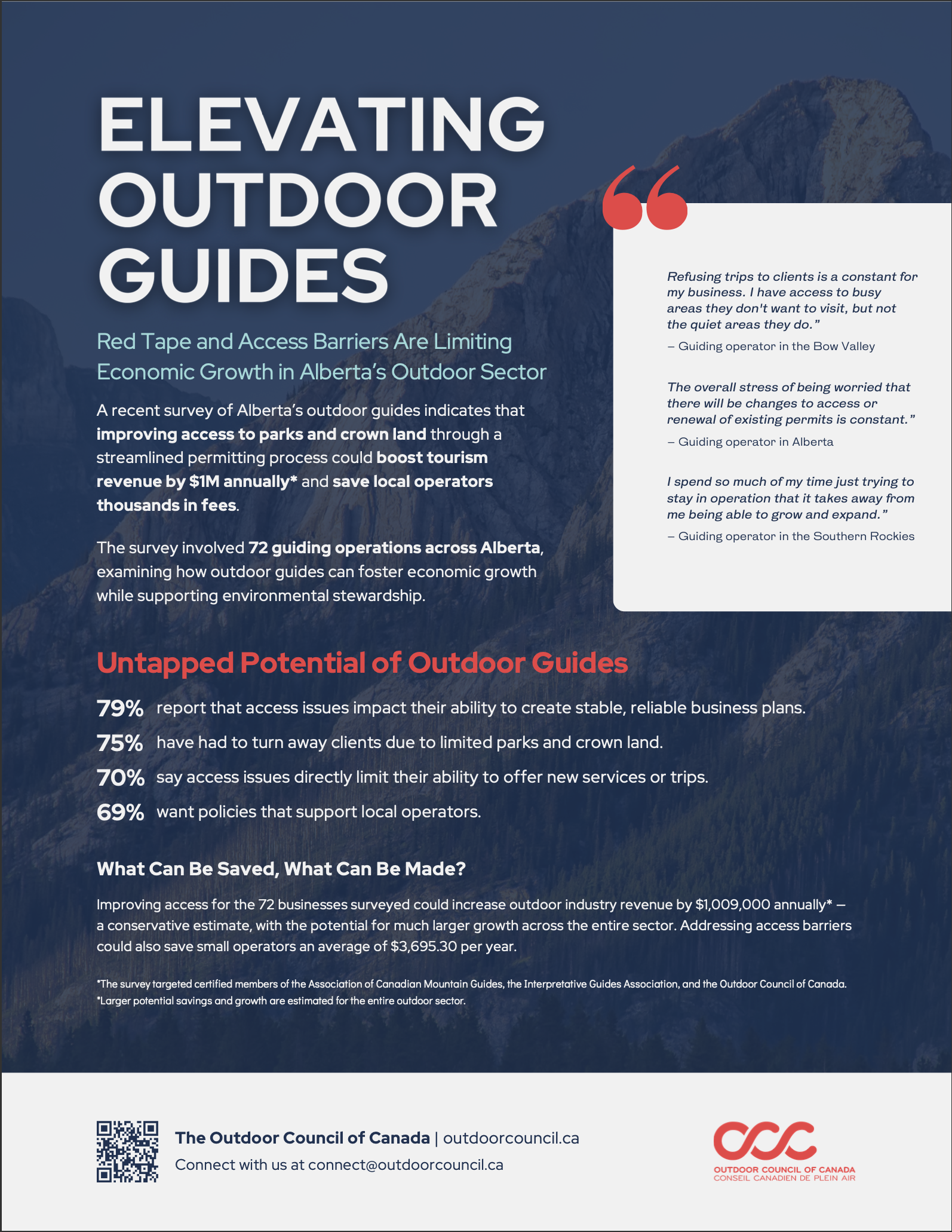Elevating outdoor guides